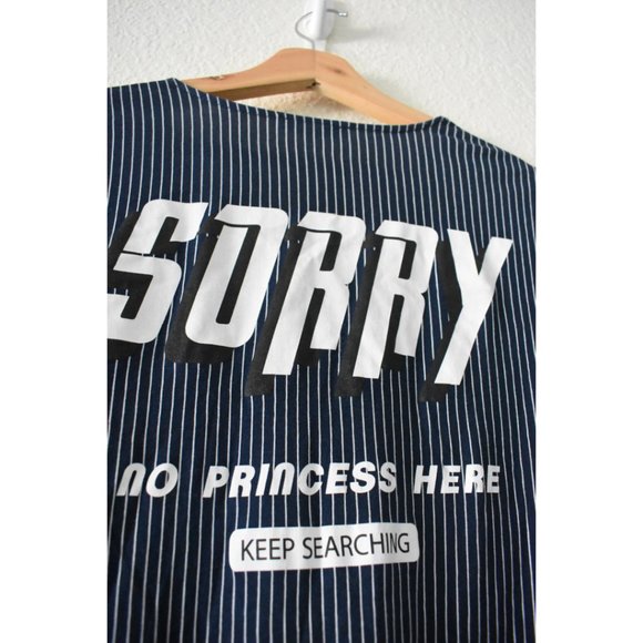 Zara Trafaluc Striped "No Princess" Graphic Print Mini Dress - Picture 11 of 12